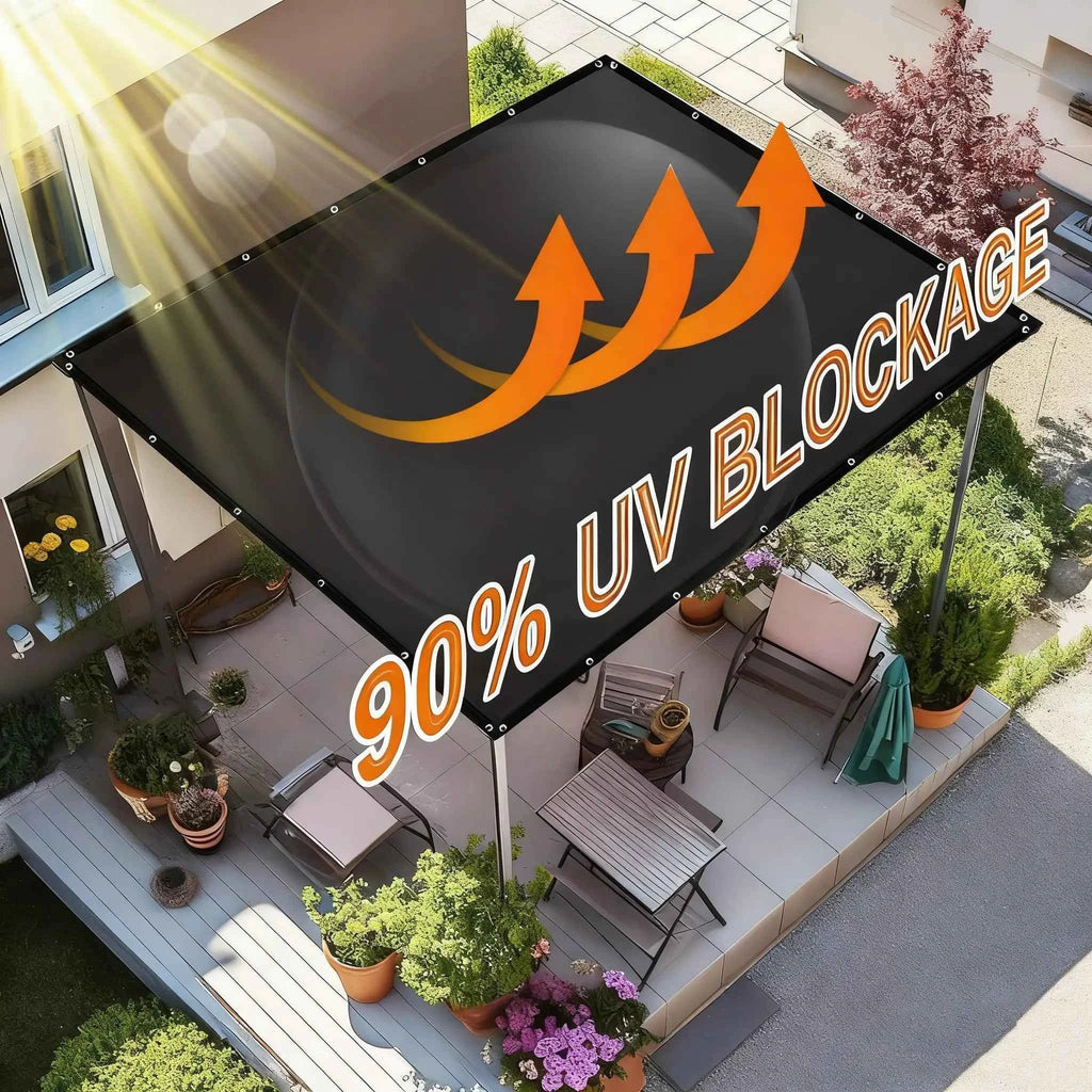 Outdoor courtyard shade net