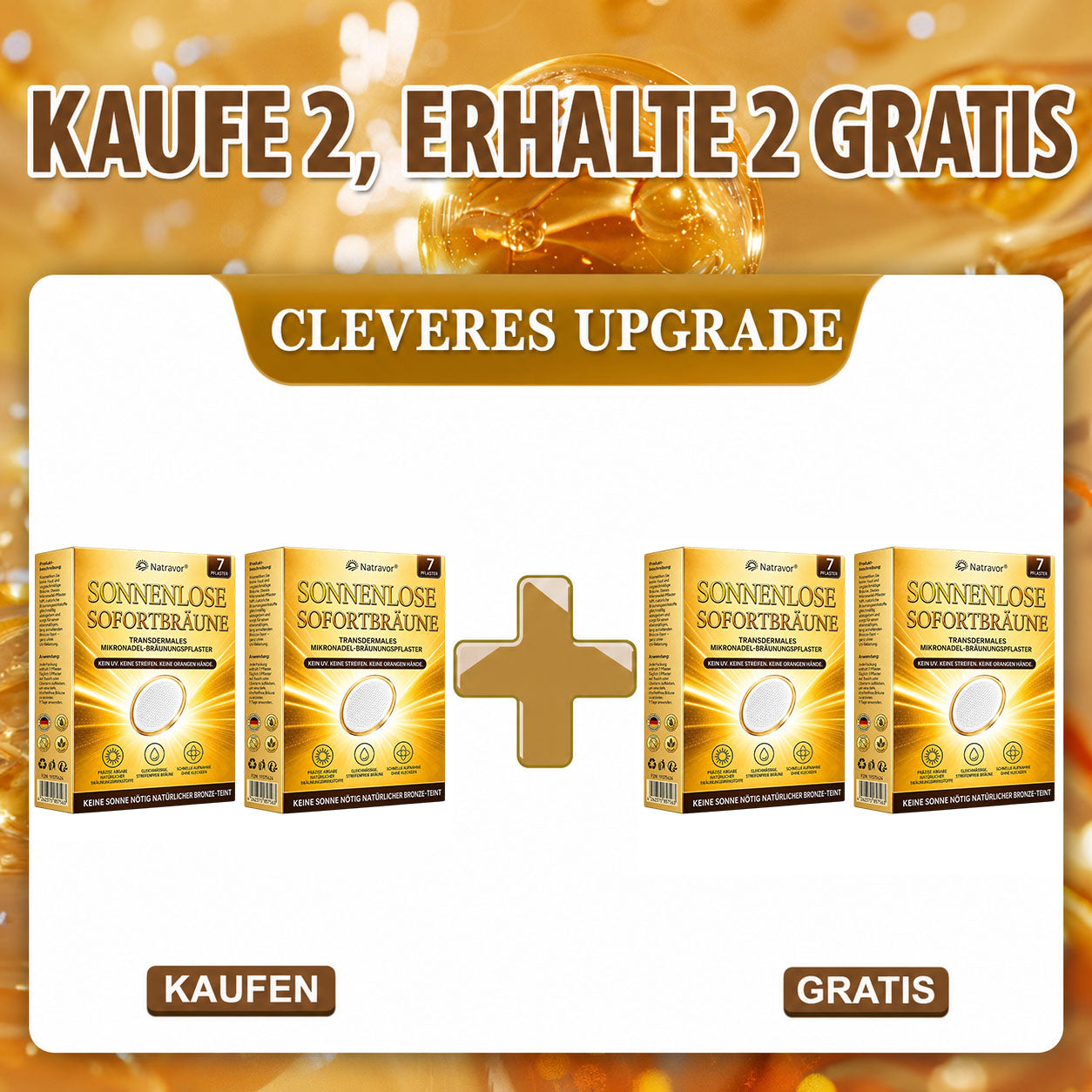 ⭐ 𝗡𝗮𝘁𝗿𝗮𝘃𝗼𝗿® Mikronadel-Bräunungspflaster: Natürlicher Bronze-Glow ohne UV & DHA