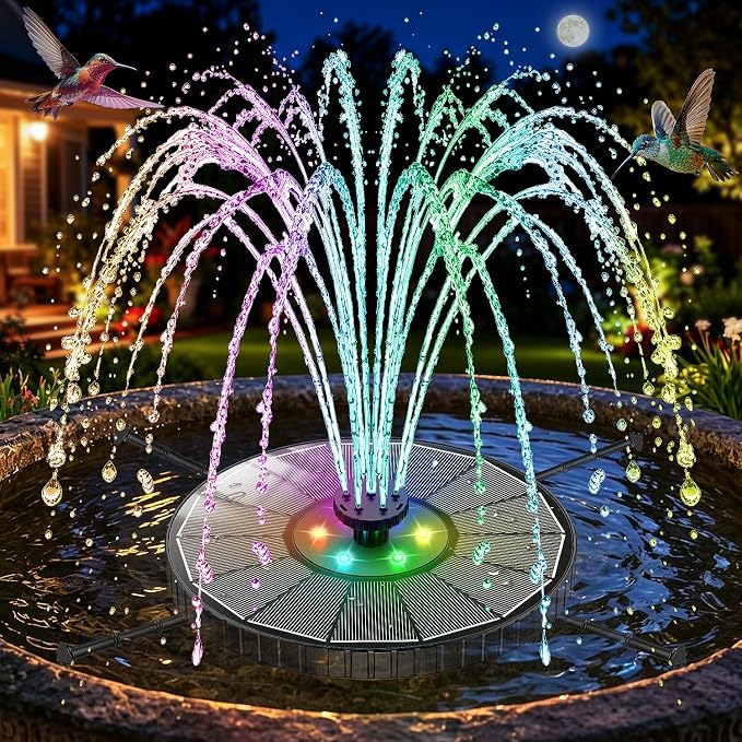 Solar-Powered LED Pool Fountain - Perfect Upgrade for Your Swimming Pool