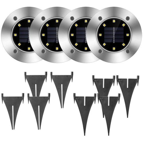 4-Pieces: Solar Waterproof Ground Light