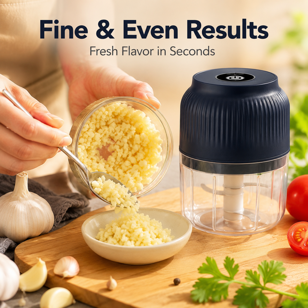 Mini Electric Food Chopper – One-Press Garlic & Veggie Prep 🍳🥕🧄