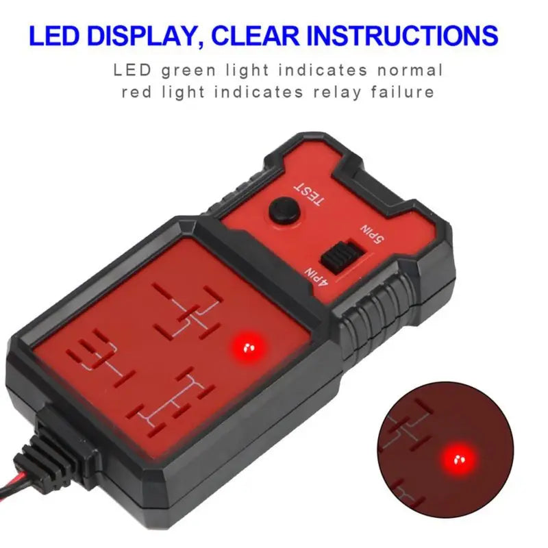🔌 Automotive Relay Tester Tool, 12V/24V Car Relay Tester