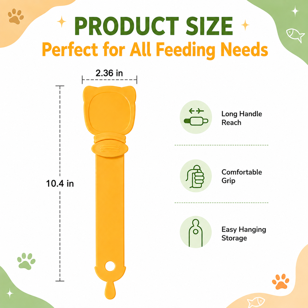 Cat Treat Squeeze Spoon – Cute Cat Head Wet Food Feeder, Treat Dispenser & Feeding Spoon