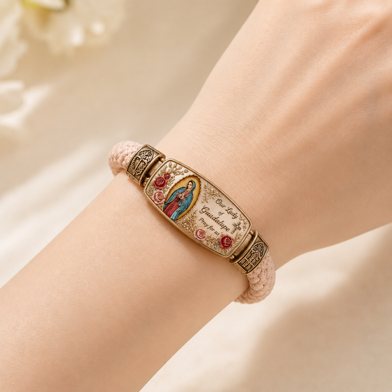 Heavenly Grace Bracelet – Christian Virgin Mary Bracelet Symbolizing Faith, Hope, Love & Divine Protection