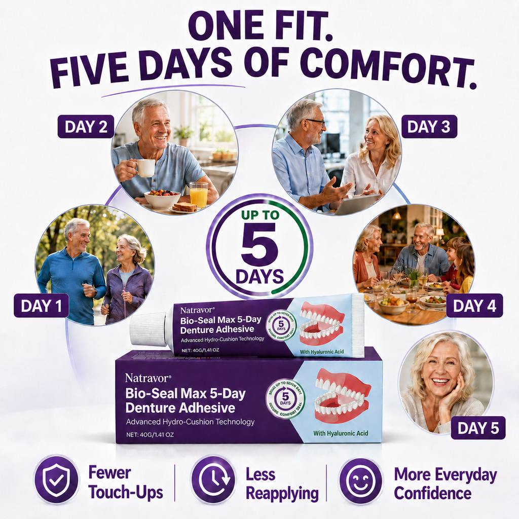Natravor® Bio-Seal Max 5-Day Denture Adhesive