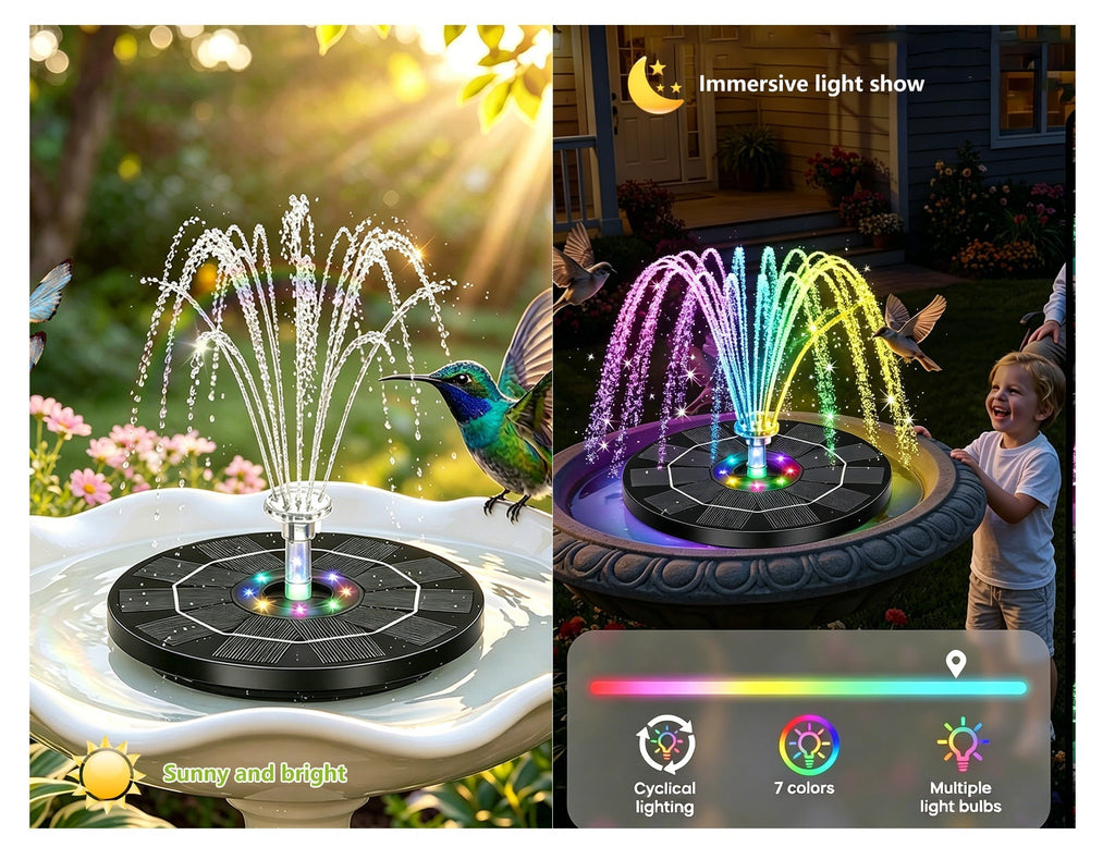 Solar-Powered LED Pool Fountain - Perfect Upgrade for Your Swimming Pool