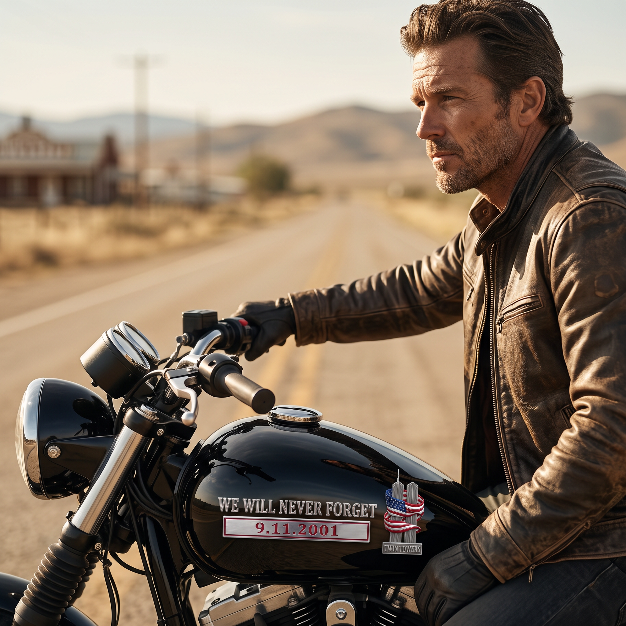 We Will Never Forget – 9.11.2001 Memorial Car Emblem