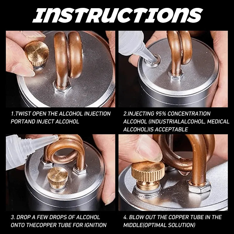 High-Power Portable Mini Outdoor Spirit Burner & Alcohol Stove🍵