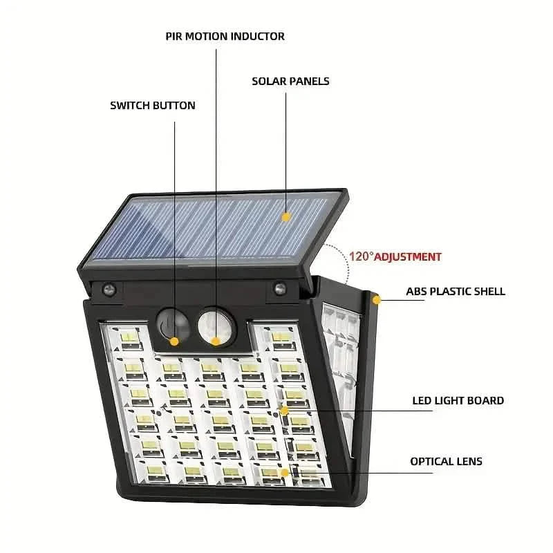 IP65 Solar Powered Street Light Dusk To Dawn With Motion Sensor