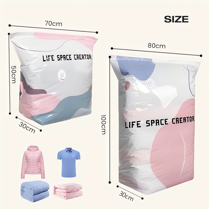 🧳💨 No‑Pump Vacuum Storage Bags