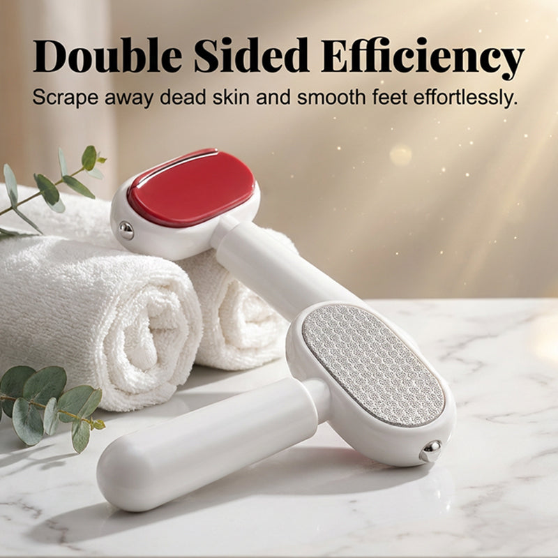Dual‑Sided Foot Callus Remover, Replaceable Stainless Steel Blade Foot Scraper